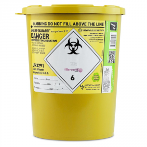 DNDD474YLR Yellow Lid Sharpsguard Sharps bin 3.75 litre
