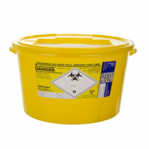 DNDD476YLR Yellow Lid Sharpsguard Sharps bin 11.5 litre