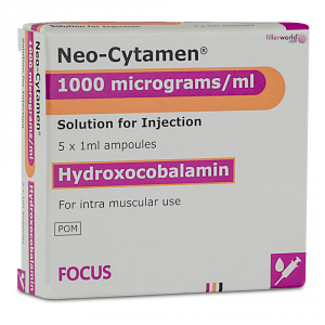 Hydroxocobalamin  B12 Neo-Cytamen 1000 mcg/ml 5x1ml Ampoules 