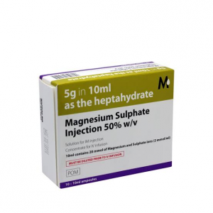 Magnesium Sulfate Injection 50%w/v  (10 x 10ml)