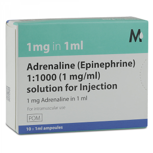Adrenaline 1:1000 (1mg/ml) 10x1ml Ampoules EXP: 09/2026
